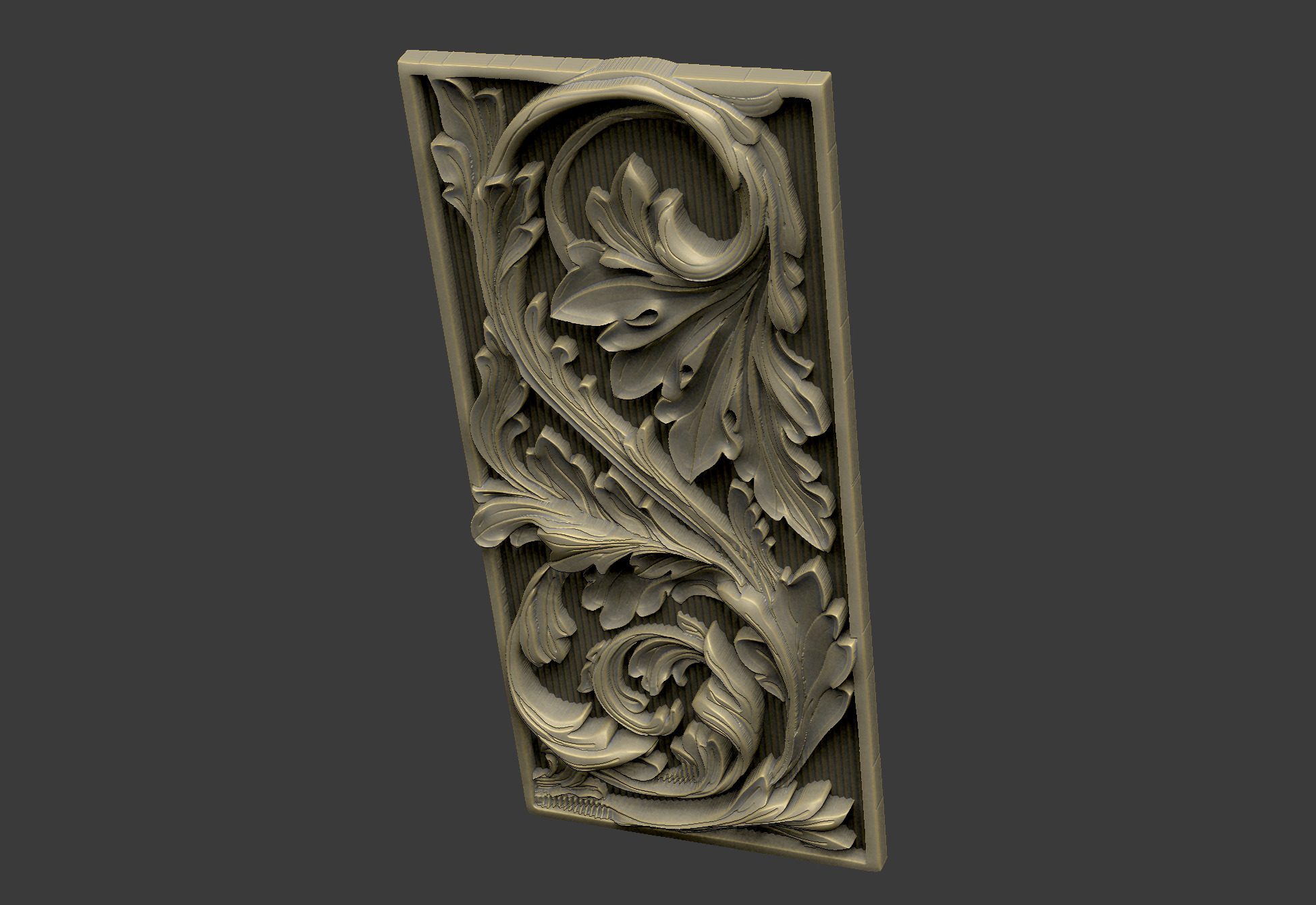 pattern gothic cnc royal queen relief design 3D print model_3
