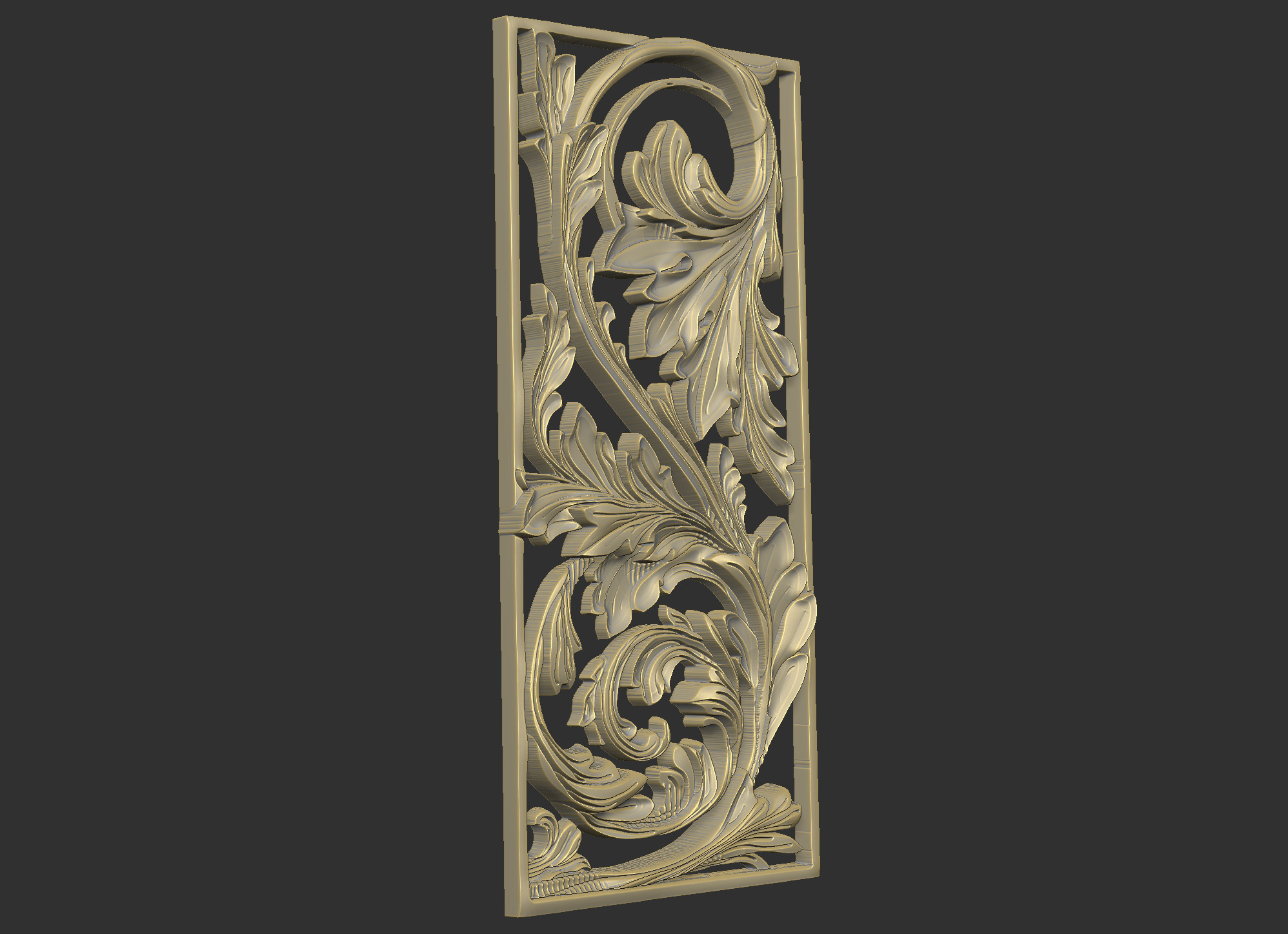 pattern gothic cnc royal queen relief design 3D print model_5