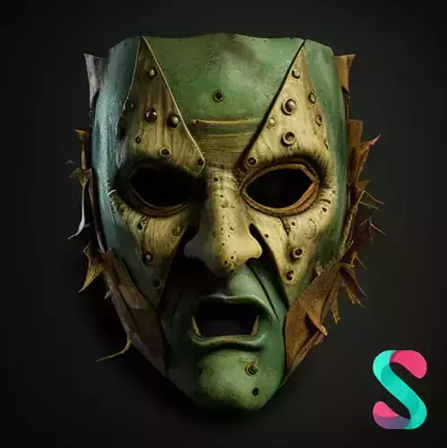 Creepy Leather and Metal Horror Mask 3D Printable STL Files