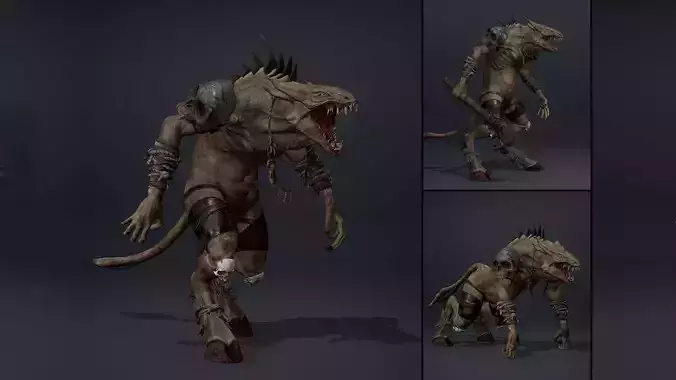 Mistserpens Fatty Low-poly 3D model