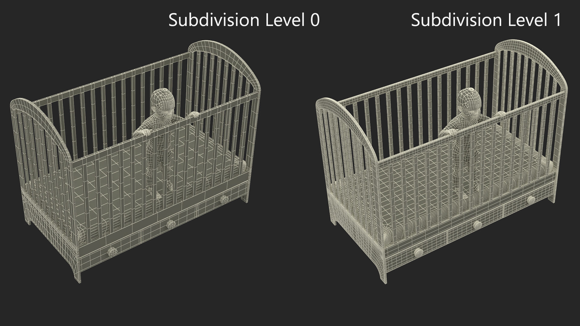 Little Girl in Bed Standing Fur 3D model_15