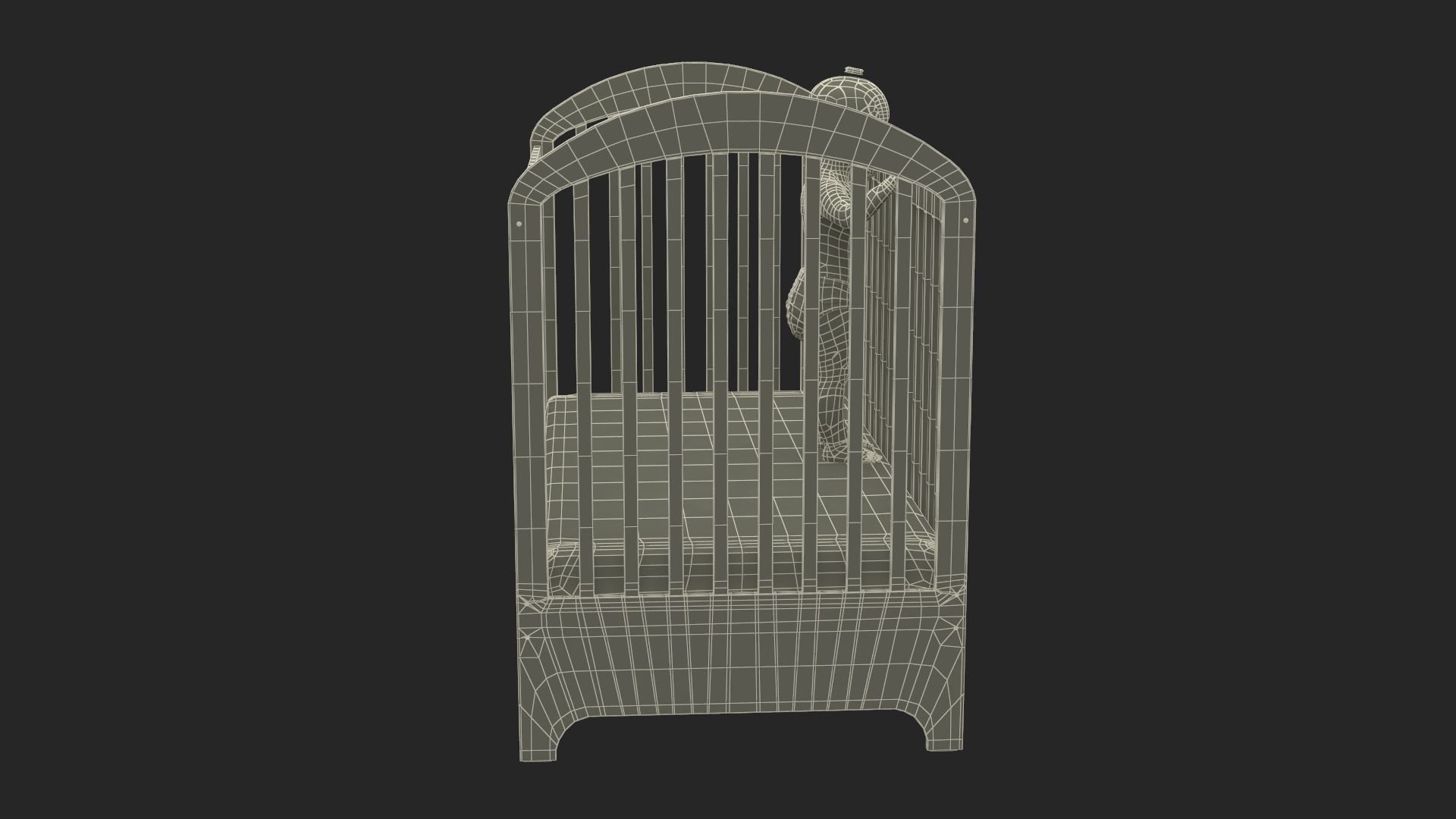 Little Girl in Bed Standing Fur 3D model_20