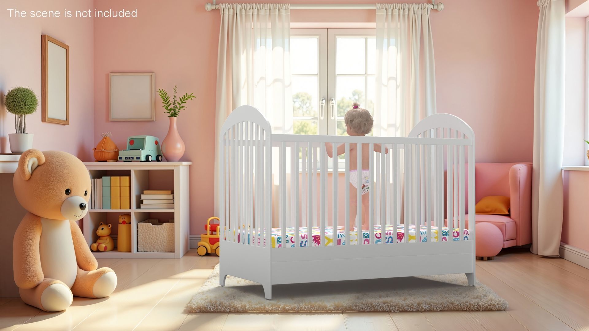 Little Girl in Bed Standing Fur 3D model_1