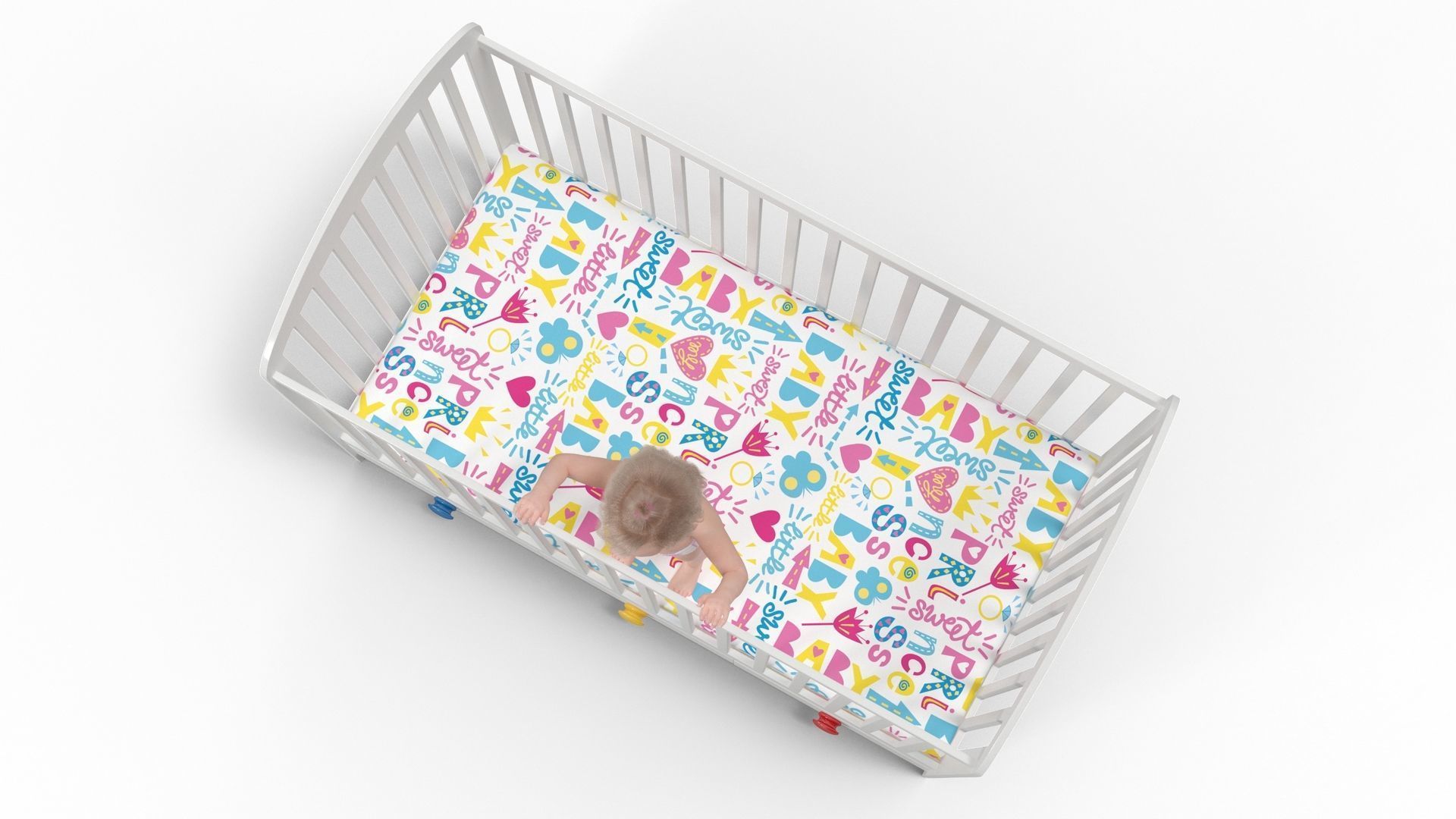 Little Girl in Bed Standing Fur 3D model_8