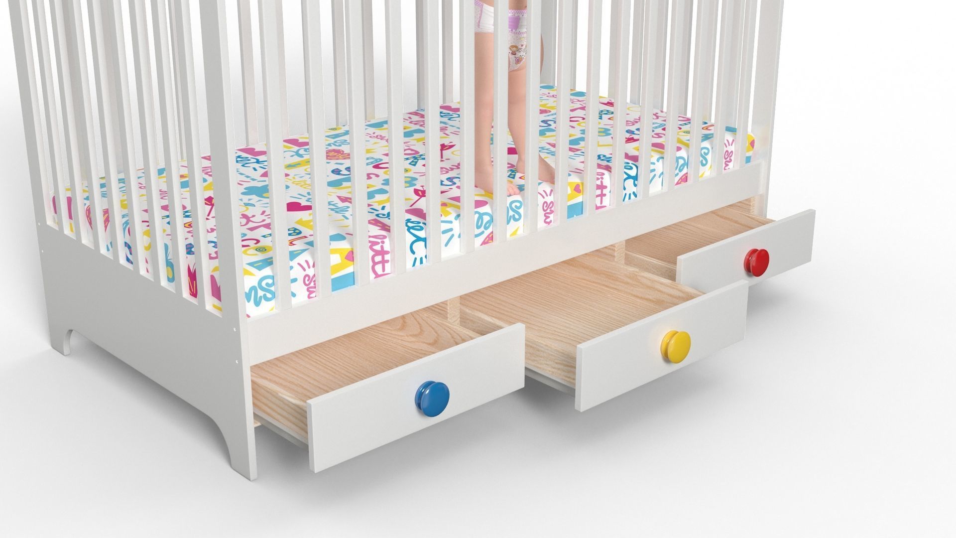 Little Girl in Bed Standing Fur 3D model_12