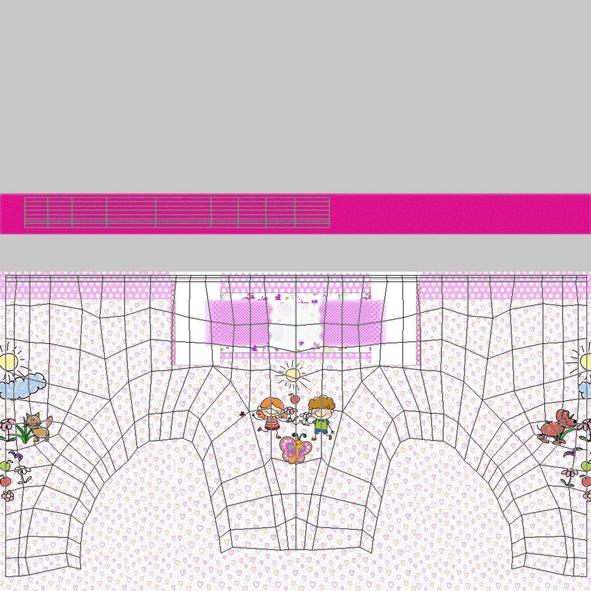 Little Girl in Bed Standing Fur 3D model_16