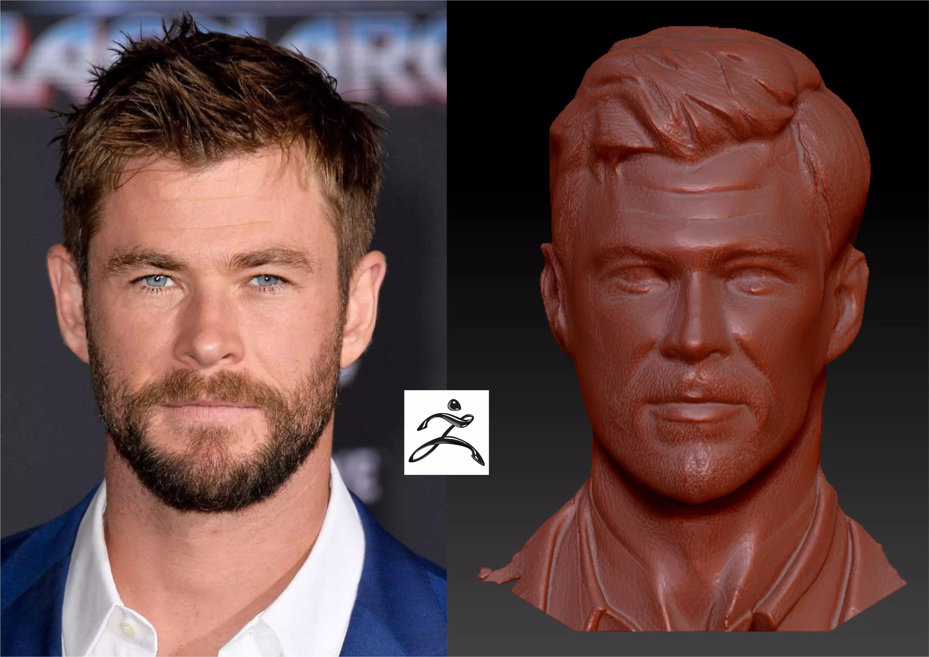 Thor Inspired 3D Sculpt - Heroic Chris Hemsworth Likeness 3D model