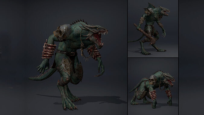 Mistserpens Furry Brutal Low-poly 3D model