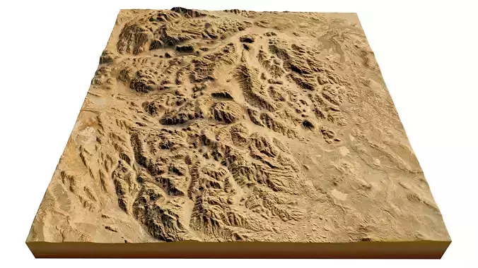 Desierto del Diablo 3d model terrain Low-poly 3D model