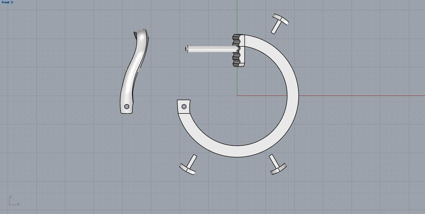 Cartier earrings 3D print model_8