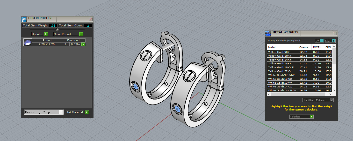 Cartier earrings 3D print model_7