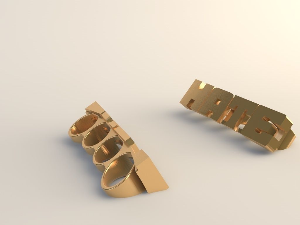 THE FILM BRASS KNUCKLES-RINGS DO THE RIGHT THING BY SPIKE LEE 3D print model_2