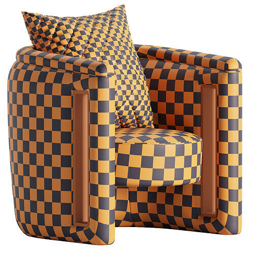 Rachele armchair 3D model 6