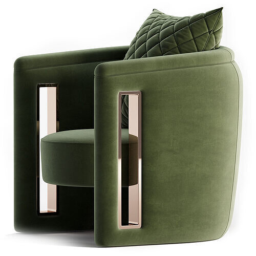 Rachele armchair 3D model 4