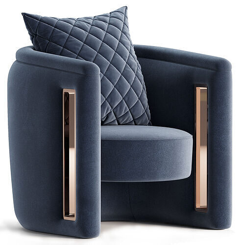 Rachele armchair 3D model 2