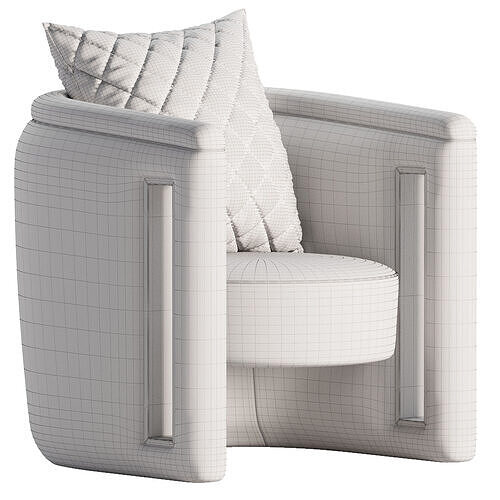 Rachele armchair 3D model 5