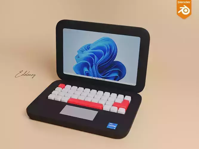 3D laptop cycles render
