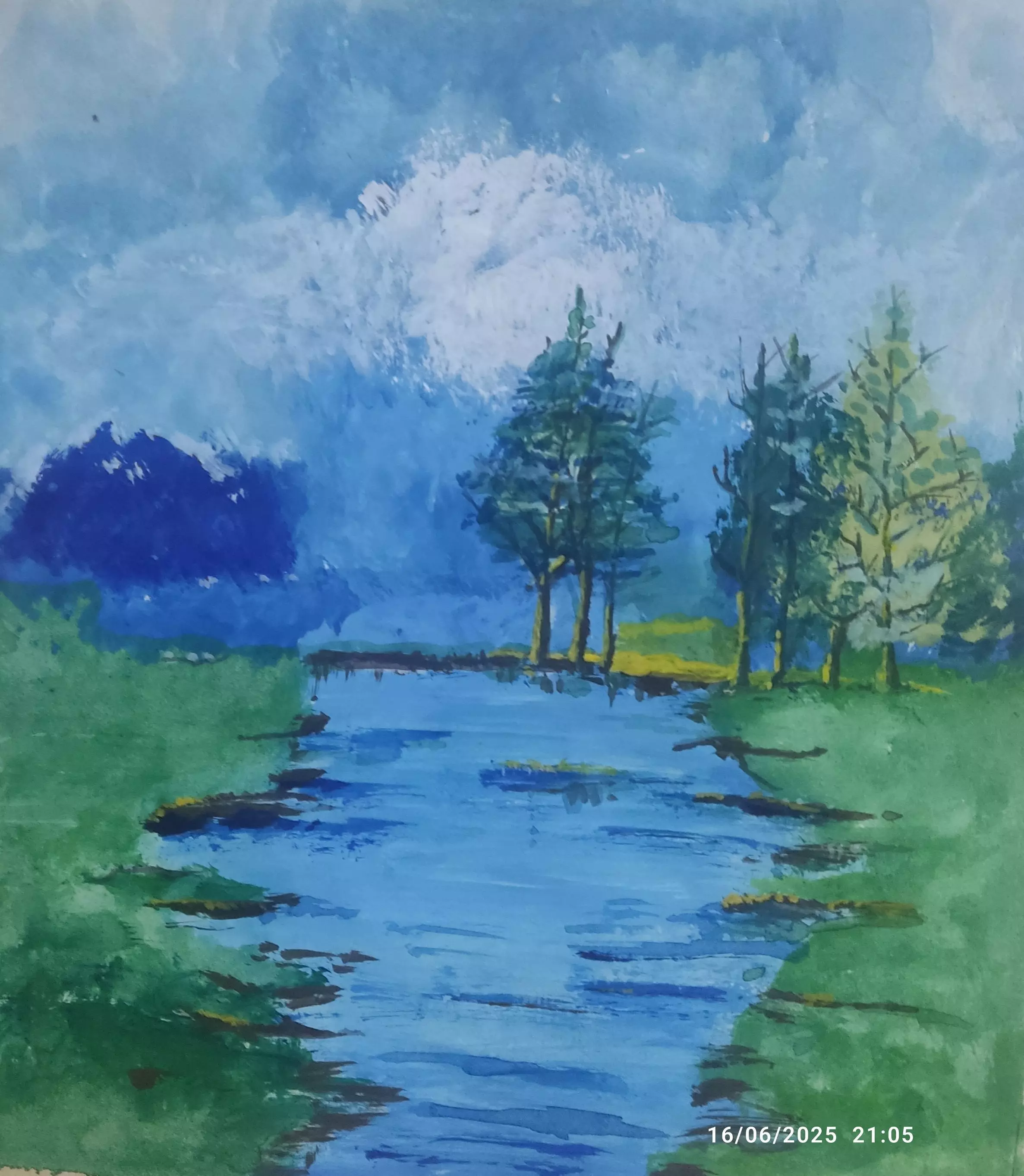 Hand-Painted Watercolor 3D model