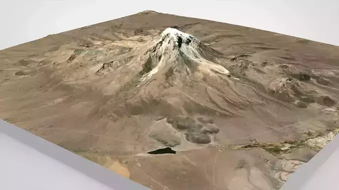 Stratovolcano Sajama Bolivia 3D model