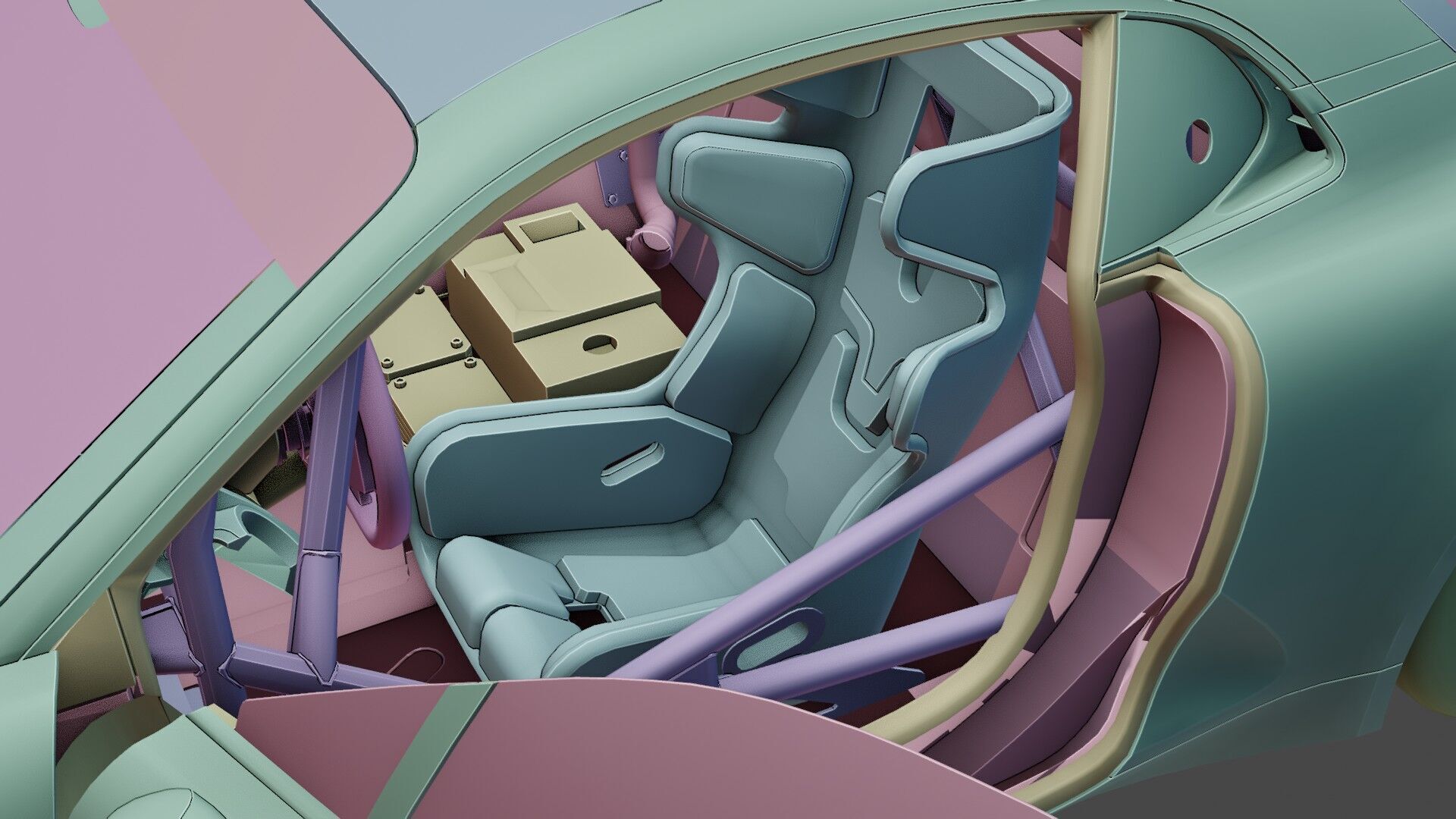 Alpine 110-GT SPOR CAR Low-poly 3D model_12