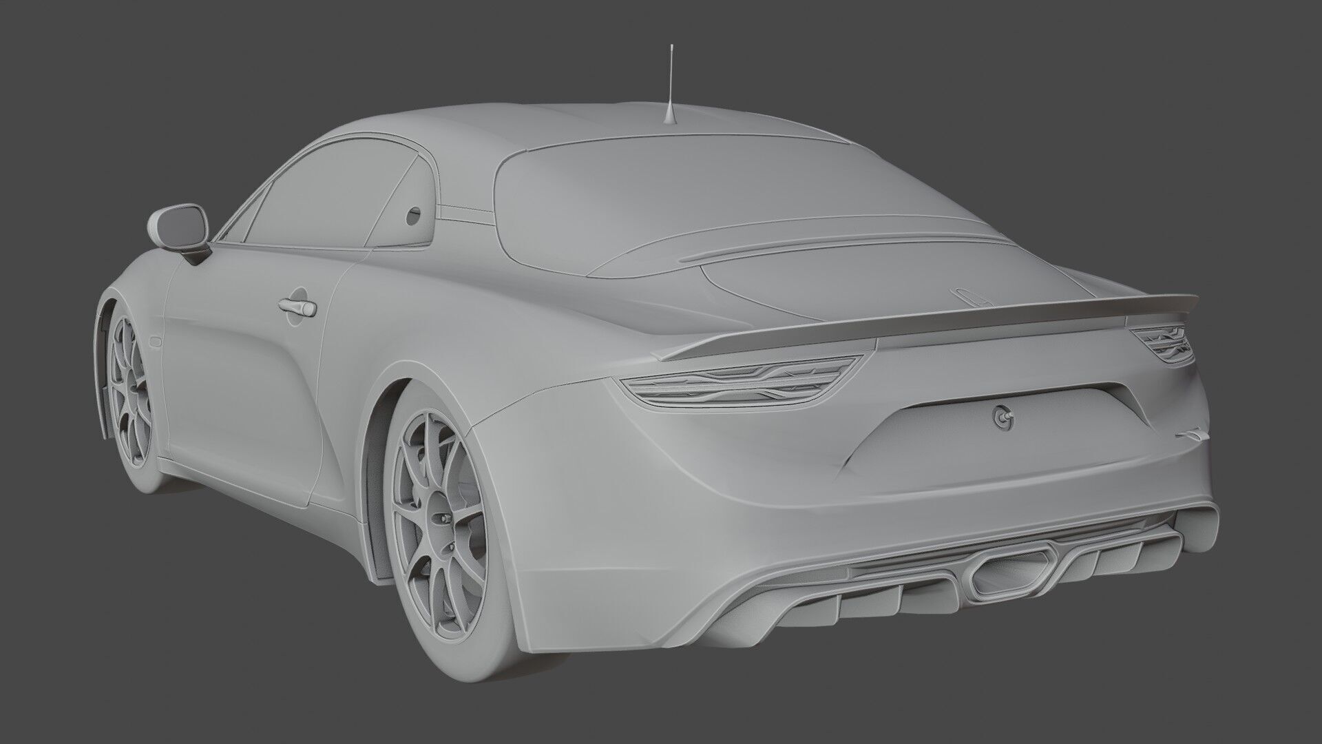 Alpine 110-GT SPOR CAR Low-poly 3D model_3