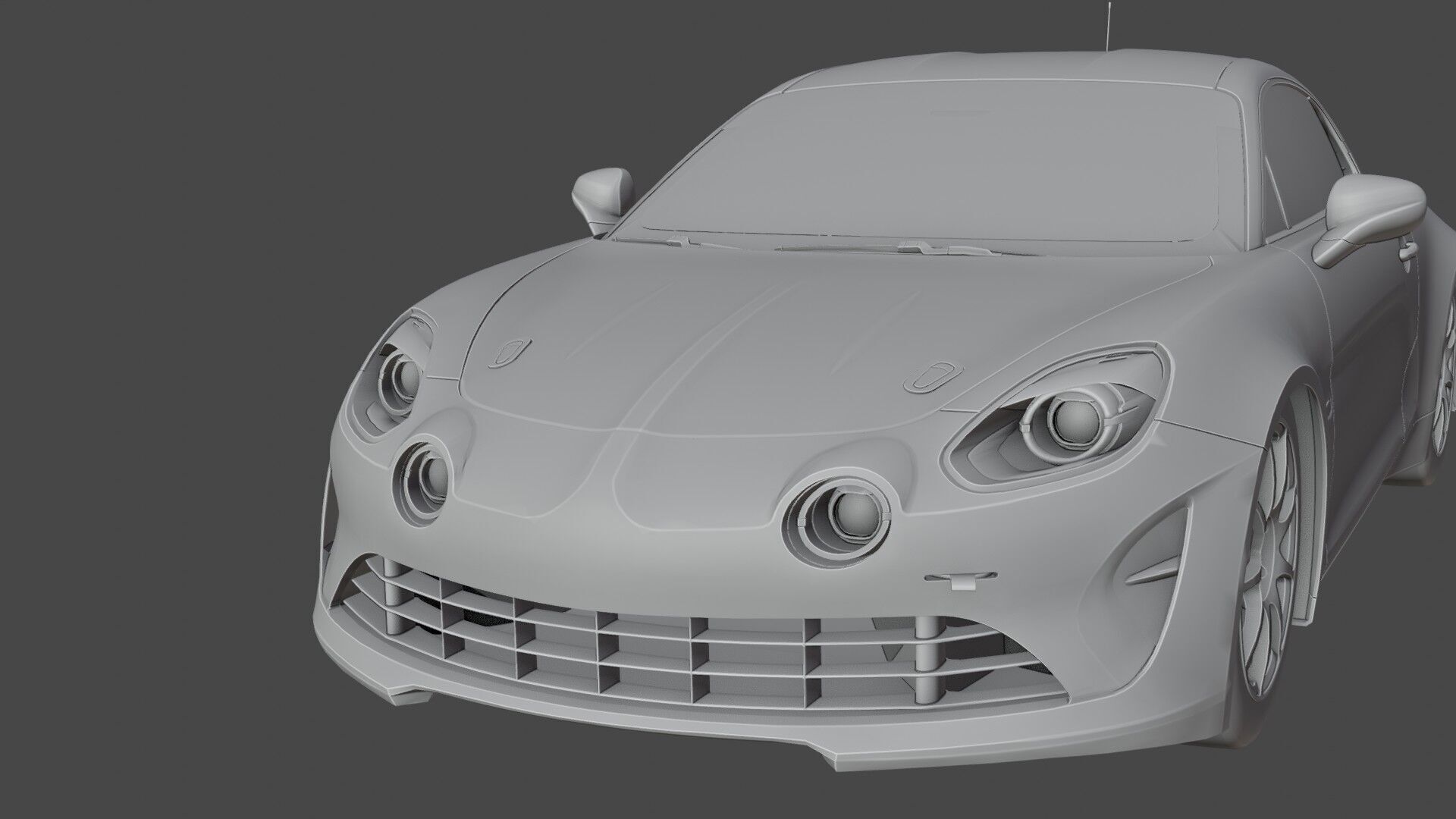 Alpine 110-GT SPOR CAR Low-poly 3D model_1