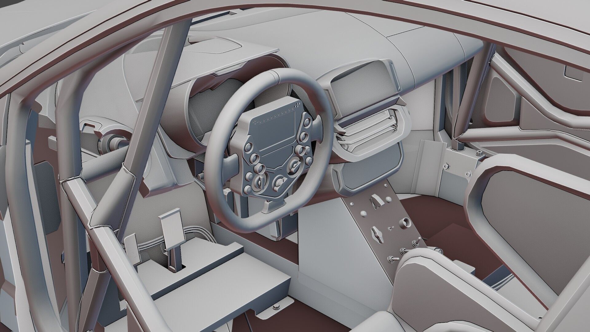 Alpine 110-GT SPOR CAR Low-poly 3D model_8