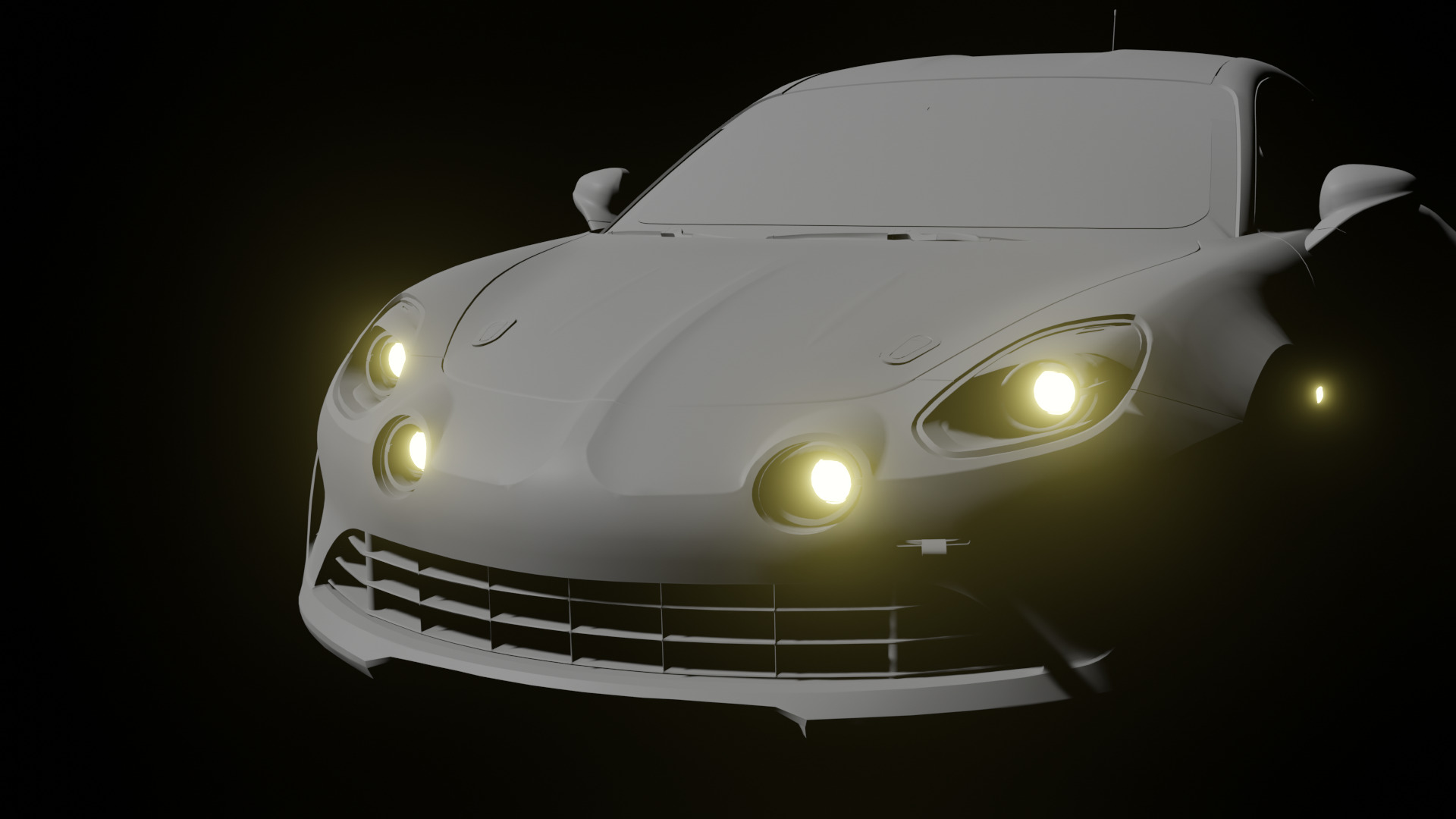 Alpine 110-GT SPOR CAR Low-poly 3D model_18