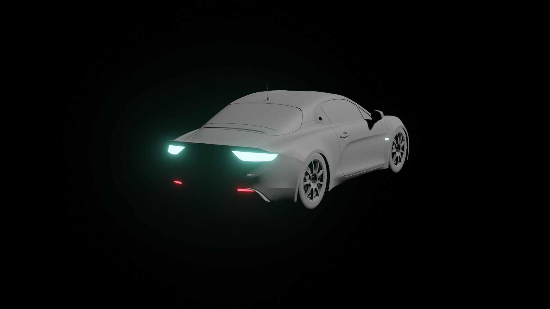 Alpine 110-GT SPOR CAR Low-poly 3D model_17