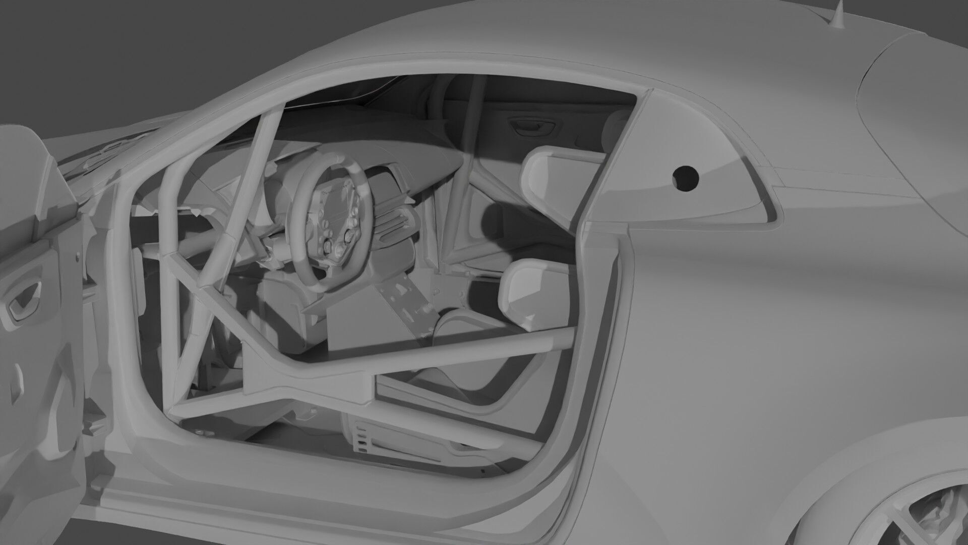 Alpine 110-GT SPOR CAR Low-poly 3D model_9