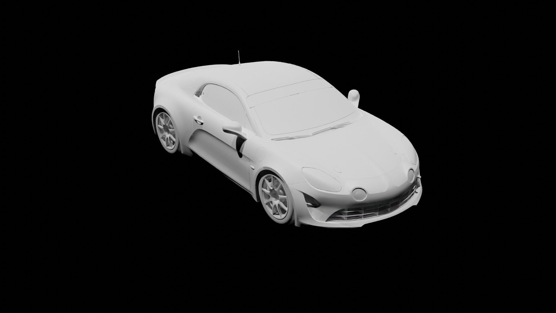 Alpine 110-GT SPOR CAR Low-poly 3D model_13