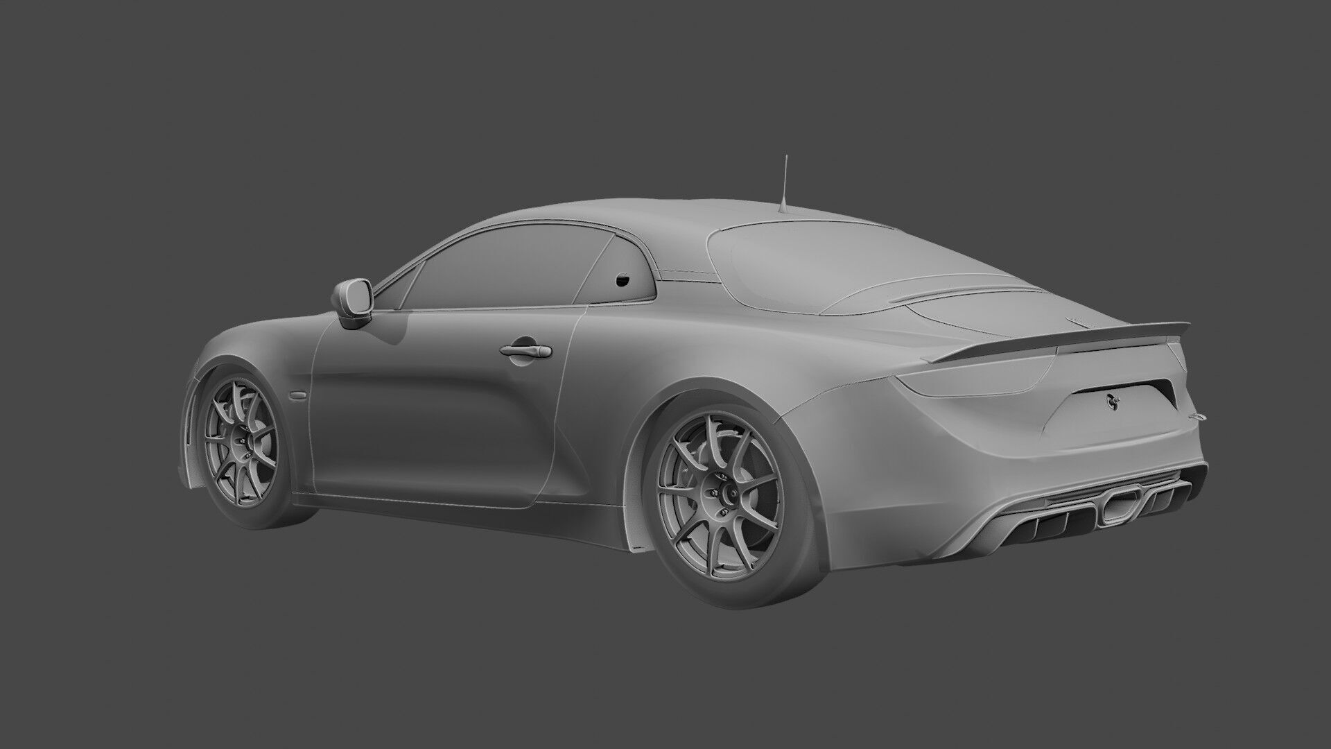 Alpine 110-GT SPOR CAR Low-poly 3D model_4