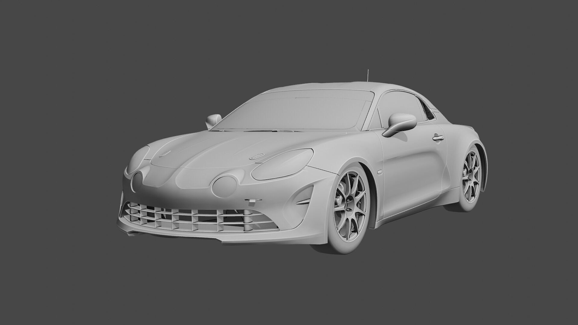 Alpine 110-GT SPOR CAR Low-poly 3D model_2
