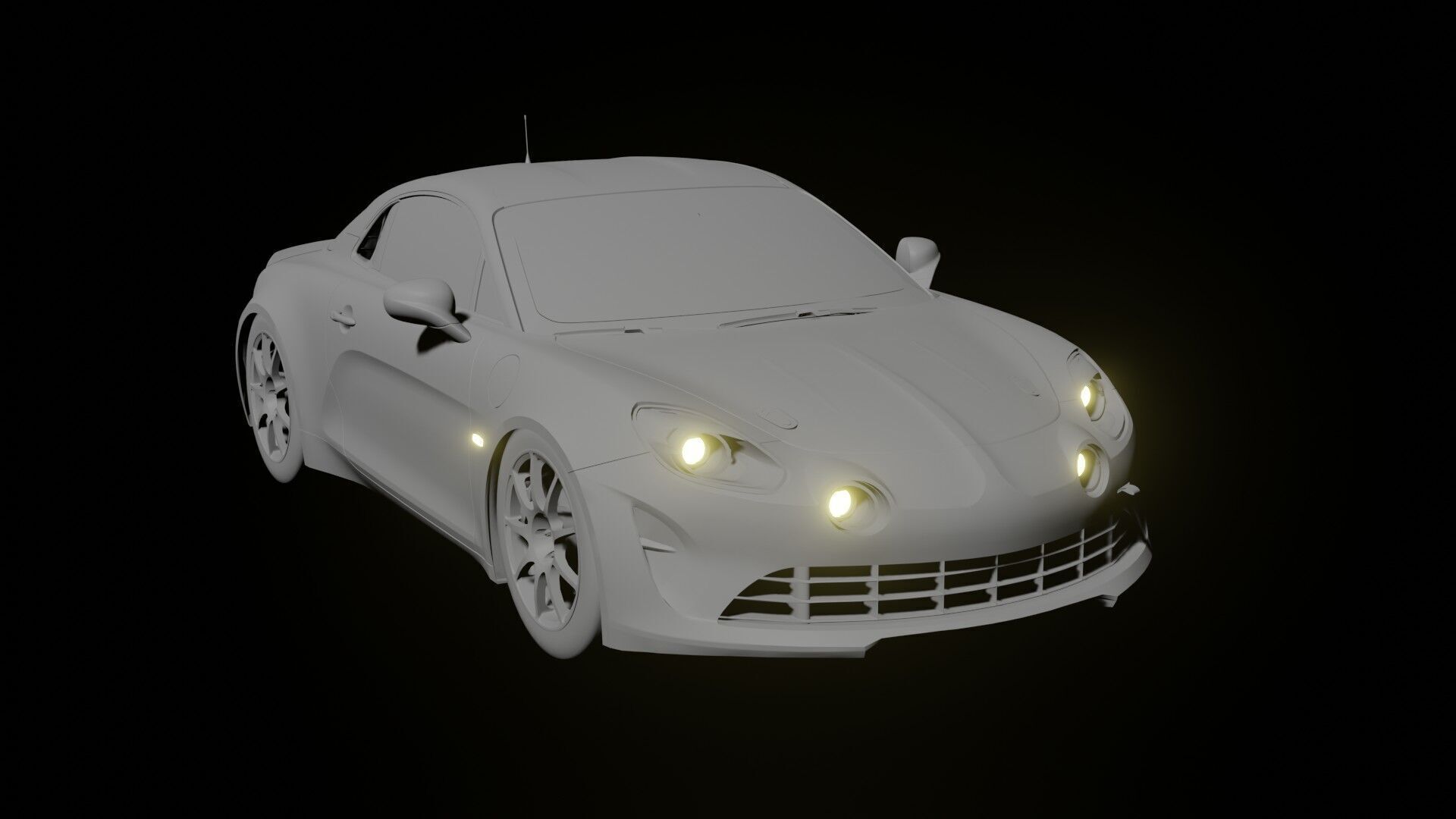 Alpine 110-GT SPOR CAR Low-poly 3D model_19