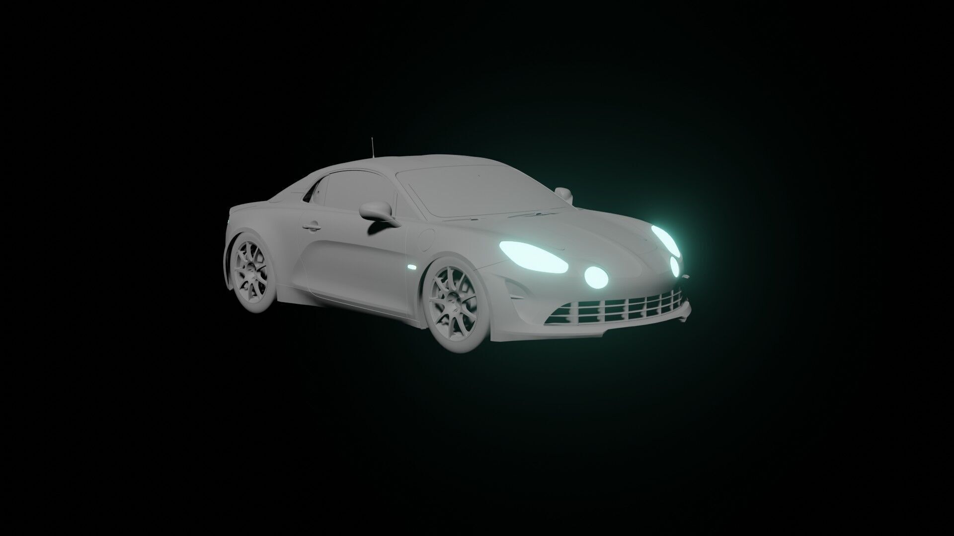 Alpine 110-GT SPOR CAR Low-poly 3D model_16