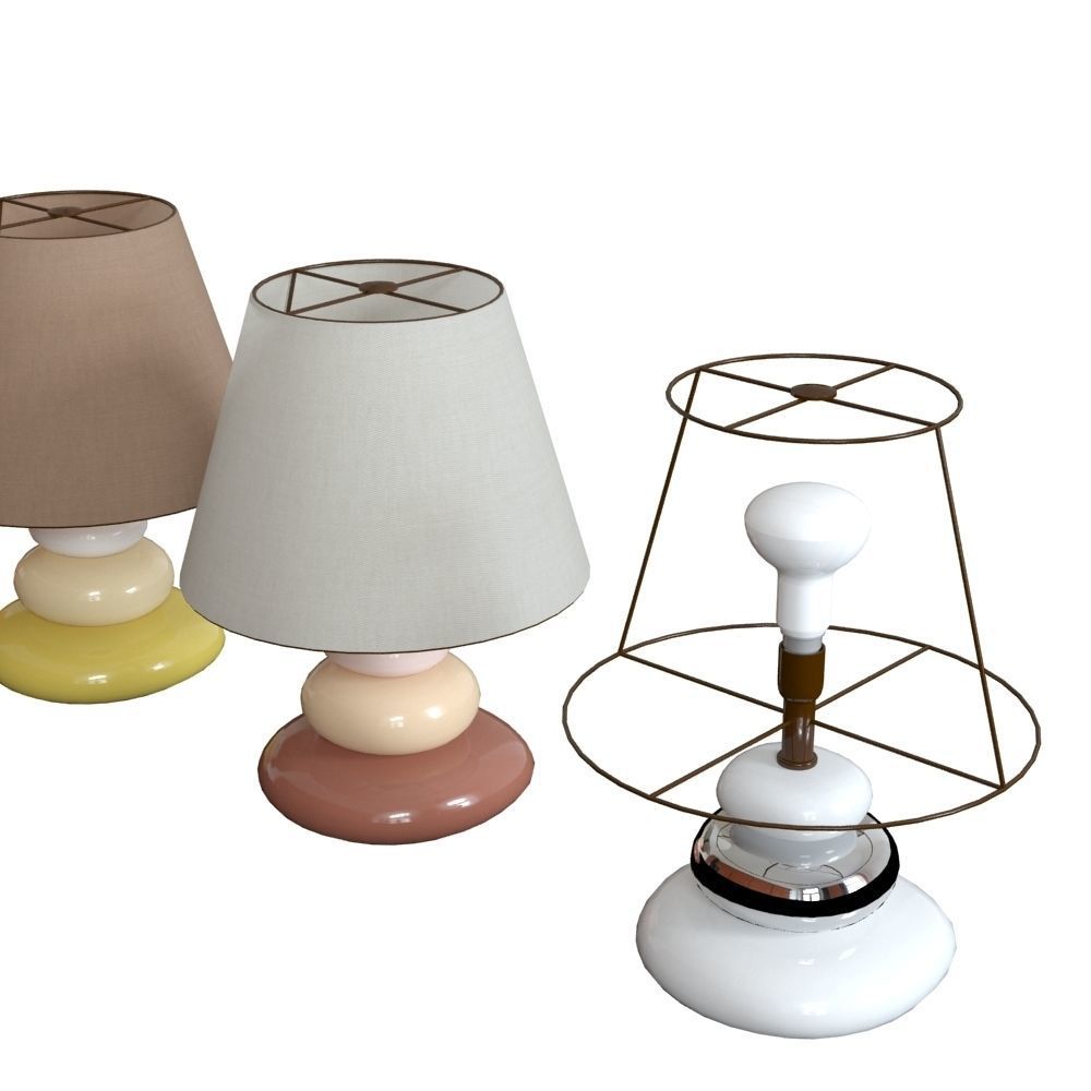 Table Lamp Pebbles Design 3D model_3