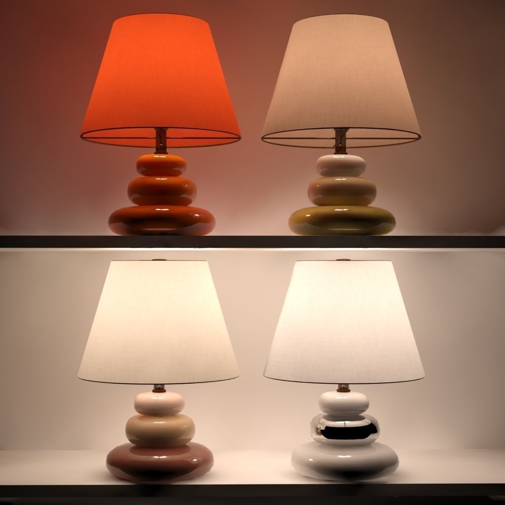 Table Lamp Pebbles Design 3D model_1