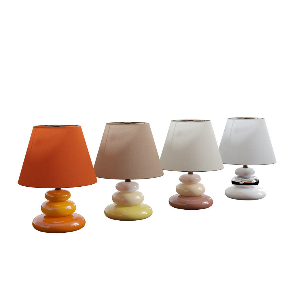 Table Lamp Pebbles Design 3D model_4