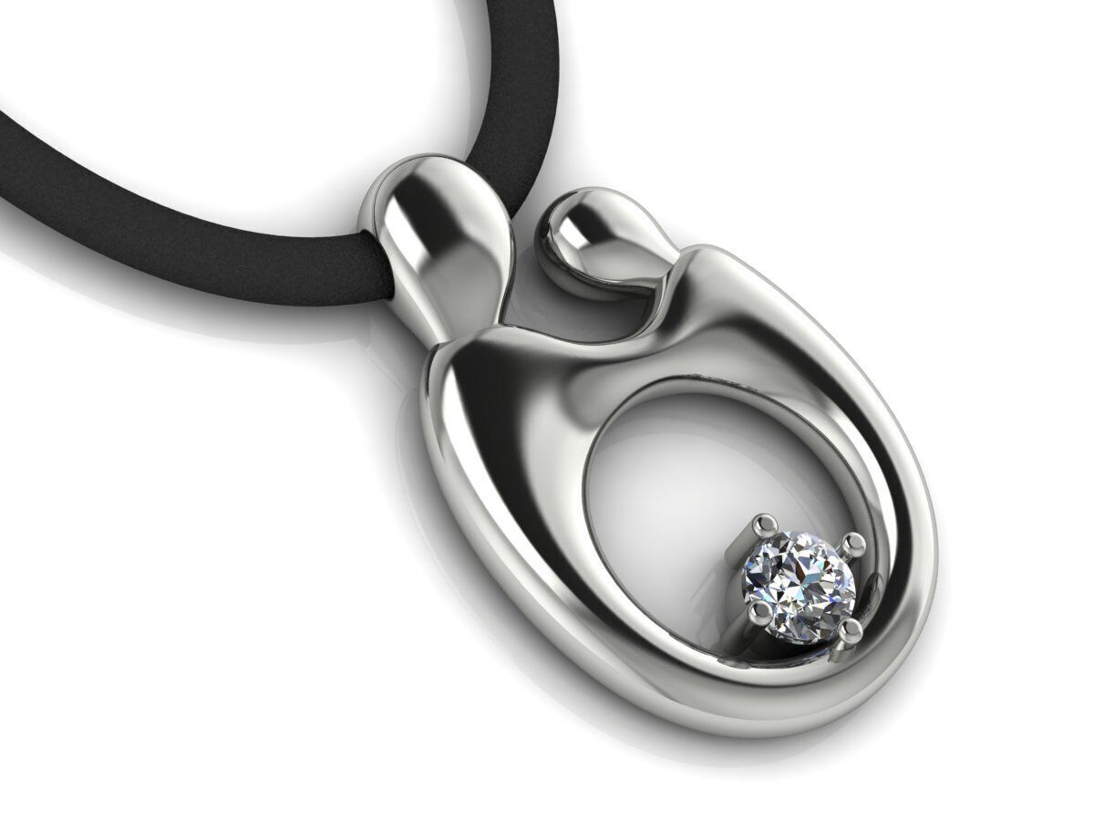 Mother Son Pendant 3D print model_1