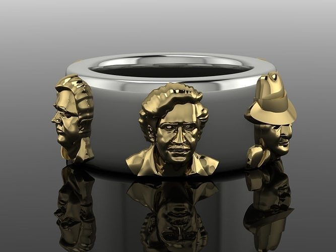 Ring Pablo Escobar Gold 3D print model