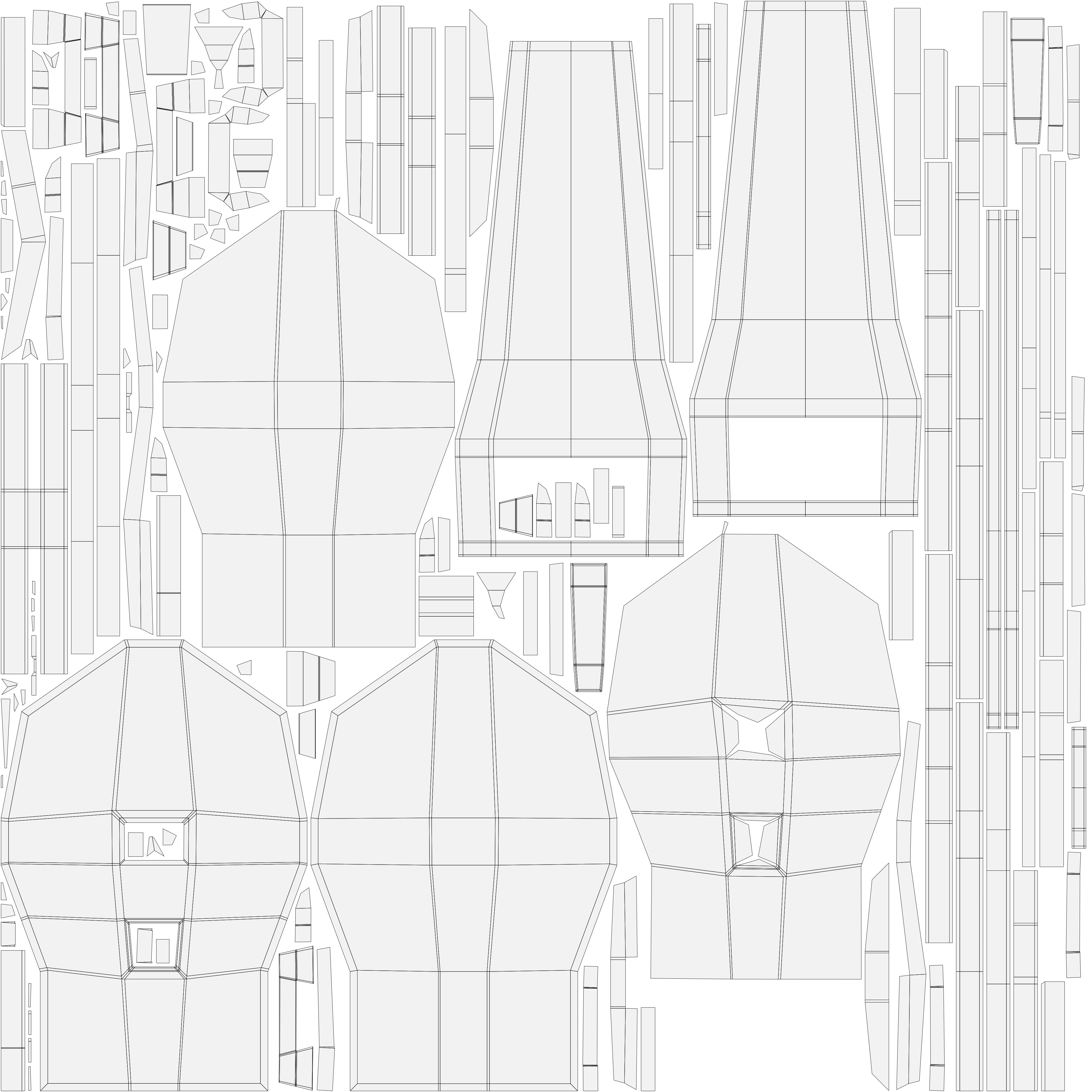 Low Poly Blue Vintage Dress Low-poly 3D model_10