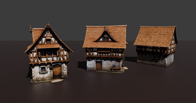 Medieval Fantasy House with PBR Textures 3D model