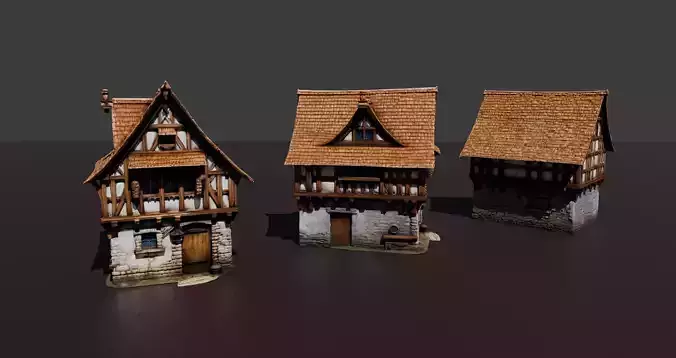 Medieval Fantasy House with PBR Textures 3D model