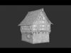Medieval Fantasy House with PBR Textures 3D model_1