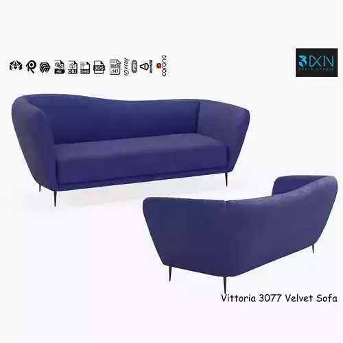 Vittoria 3077 Velvet Sofa