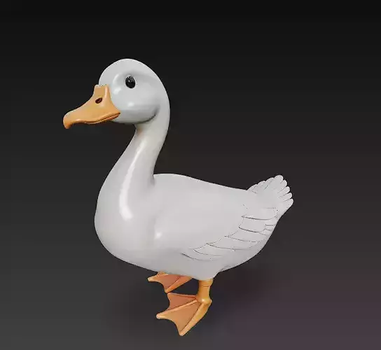 Duck Realistic 3D Model Basic - Low Poly Realistic