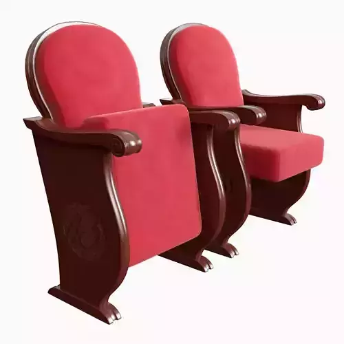 Classic Red Theater Seat 3D model