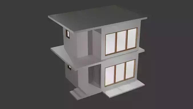 Modern Minimalist Micro House 3D Model