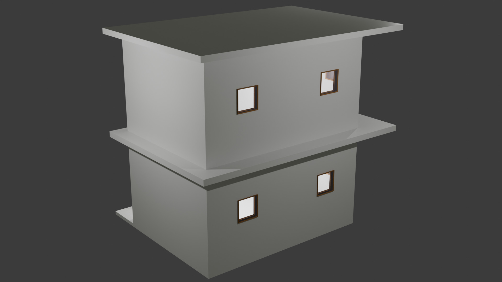 Modern Minimalist Micro House 3D Model 3D model_3
