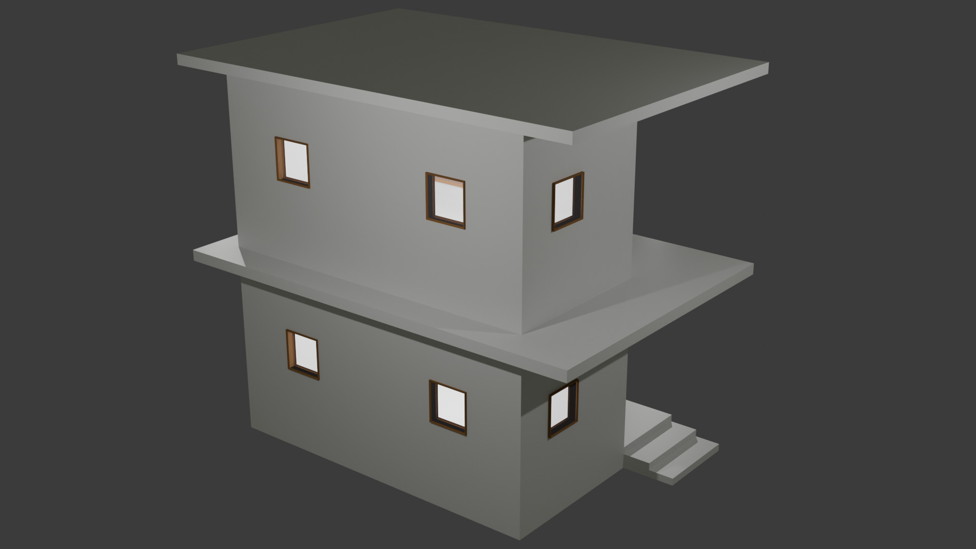 Modern Minimalist Micro House 3D Model 3D model_4